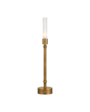 Currey and Company - 6700-0013 - One Light Table Lamp - Paseo - Polished Antique Brass/Frosted