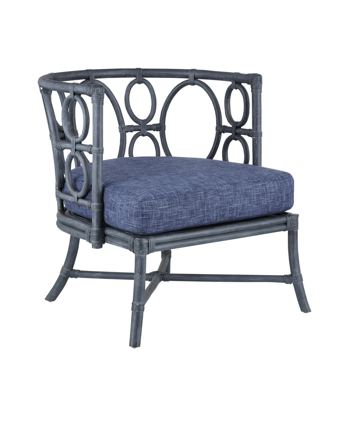 Currey and Company - 7000-0622 - Chair - Tegal - Vintage Navy/Indigo