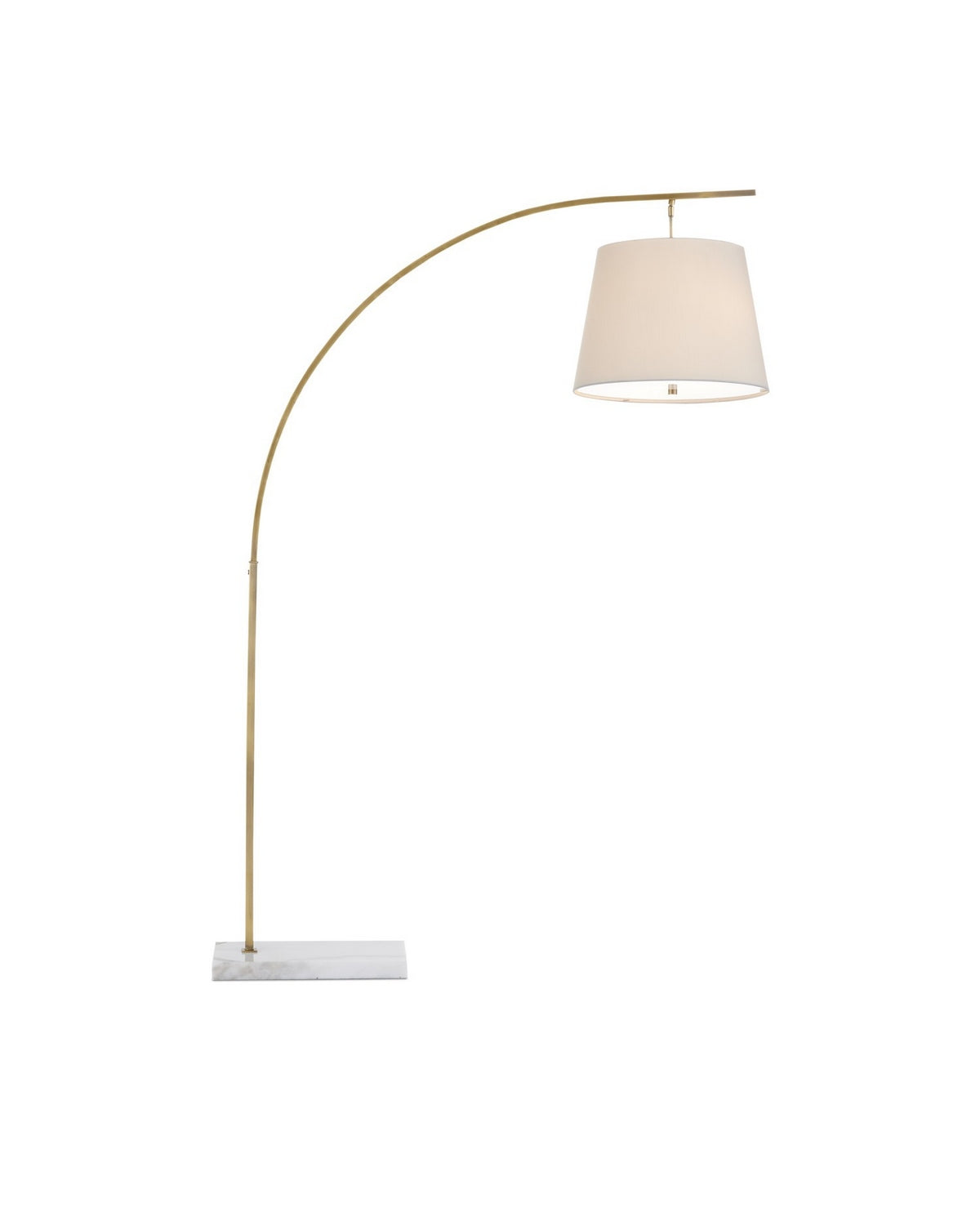 Currey and Company - 8000-0117 - Two Light Floor Lamp - Cloister - Antique Brass/White
