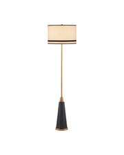 Currey and Company - 8000-0174 - One Light Floor Lamp - Gieves - Black/Bronze/Antique Brass