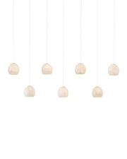 Currey and Company - 9000-1064 - Seven Light Pendant - Lazio - White/Silver