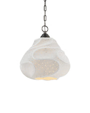 Currey and Company - 9000-1283 - One Light Pendant - Wintershall - White/Antique Brushed Nickel