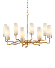 Currey and Company - 9000-1285 - Eight Light Chandelier - Mathilda - White/Matte Gold