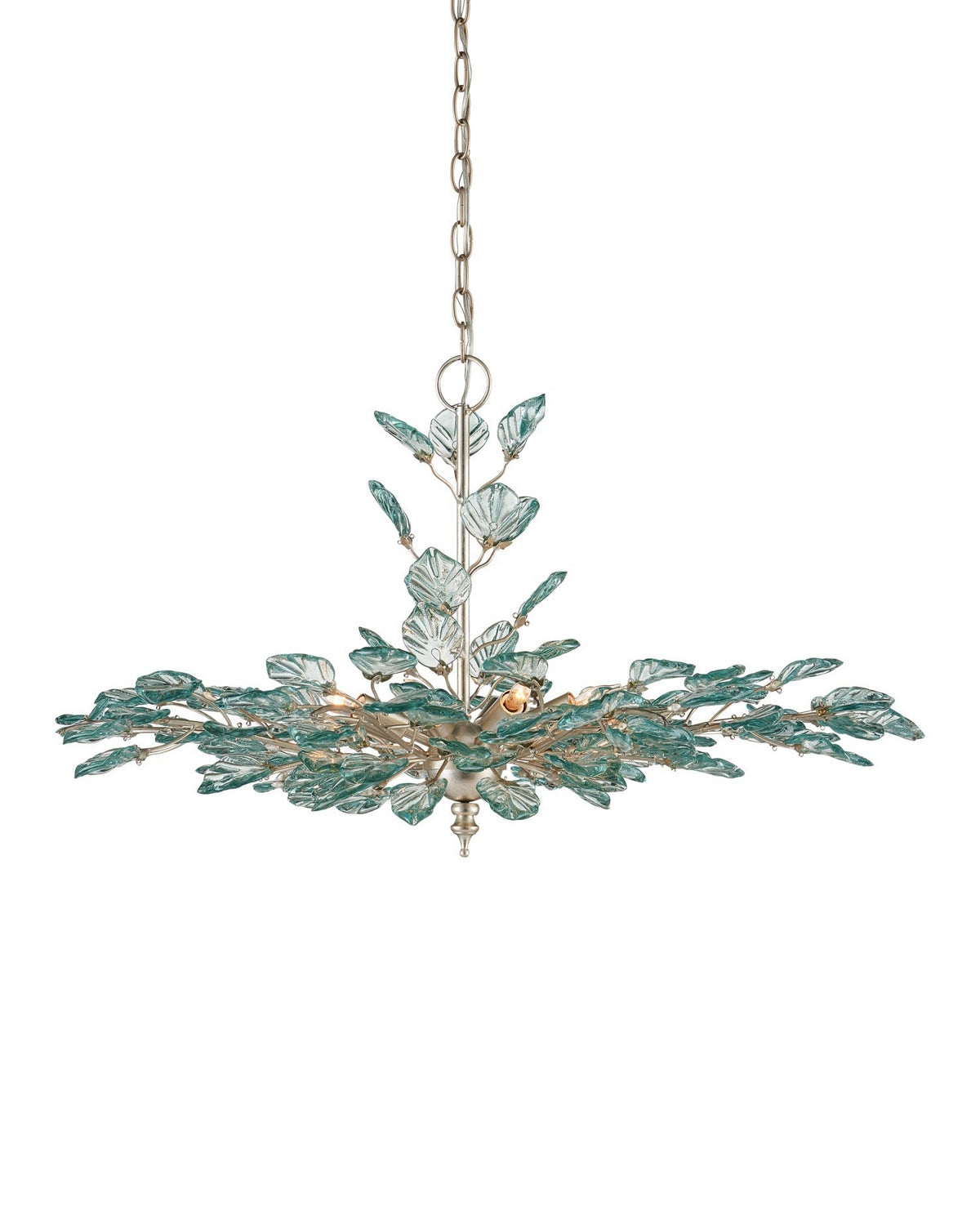 Currey and Company - 9000-1293 - Eight Light Chandelier - Baobab - Clear/Contemporary Silver Leaf/Contemporary Silver