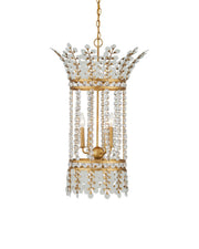 Currey and Company - 9000-1296 - Four Light Lantern - Bradshaw - Frosted/Clear/Brass
