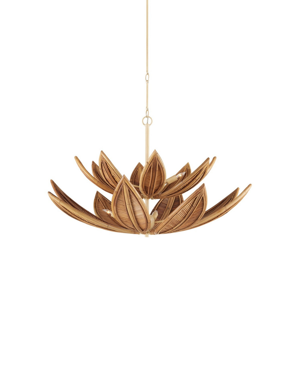 Currey and Company - 9000-1298 - Eight Light Chandelier - Cubana - Natural/Coco Cream