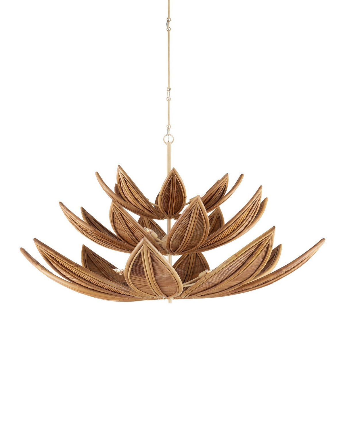 Currey and Company - 9000-1299 - 12 Light Chandelier - Cubana - Natural/Coco Cream