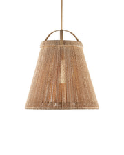 Currey and Company - 9000-1303 - One Light Pendant - Parnell - Natural/Frosted White/Beige