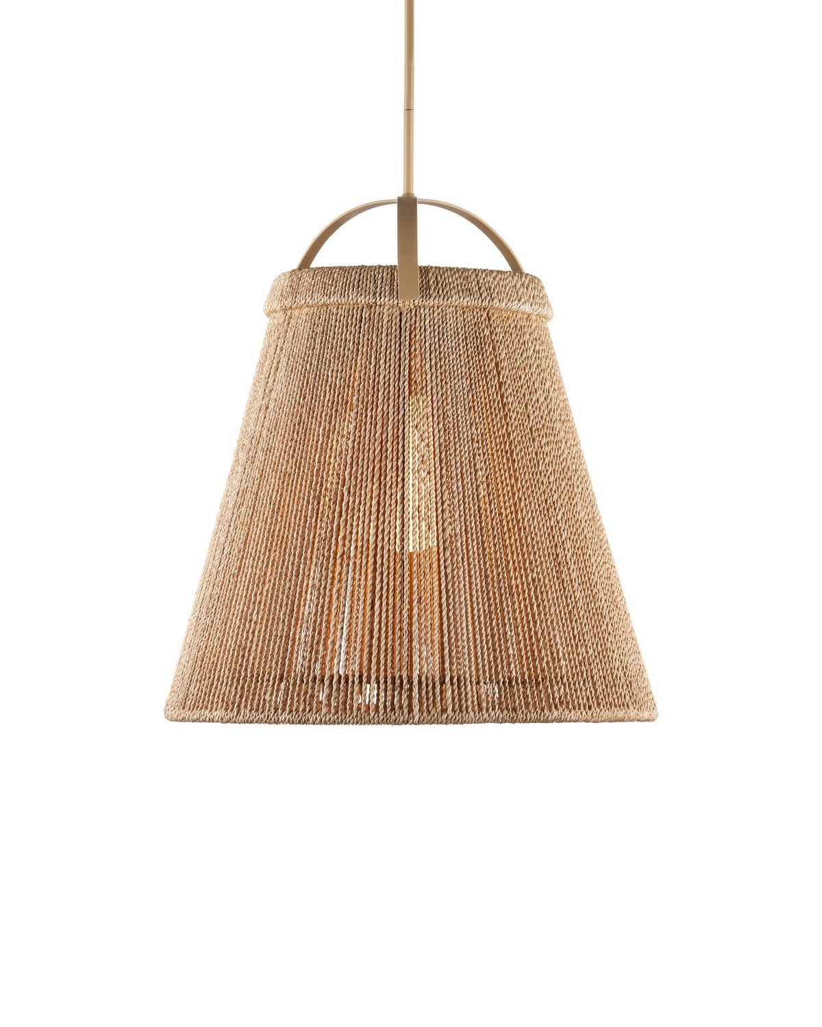 Currey and Company - 9000-1303 - One Light Pendant - Parnell - Natural/Frosted White/Beige