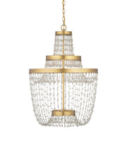 Currey and Company - 9000-1305 - LED Chandelier - Mademoiselle - Clear/Contemporary Gold Leaf/Contemporary Gold