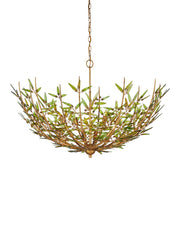 Currey and Company - 9000-1308 - Eight Light Chandelier - Babylon - Green/Contemporary Gold Leaf/Contemporary Gold