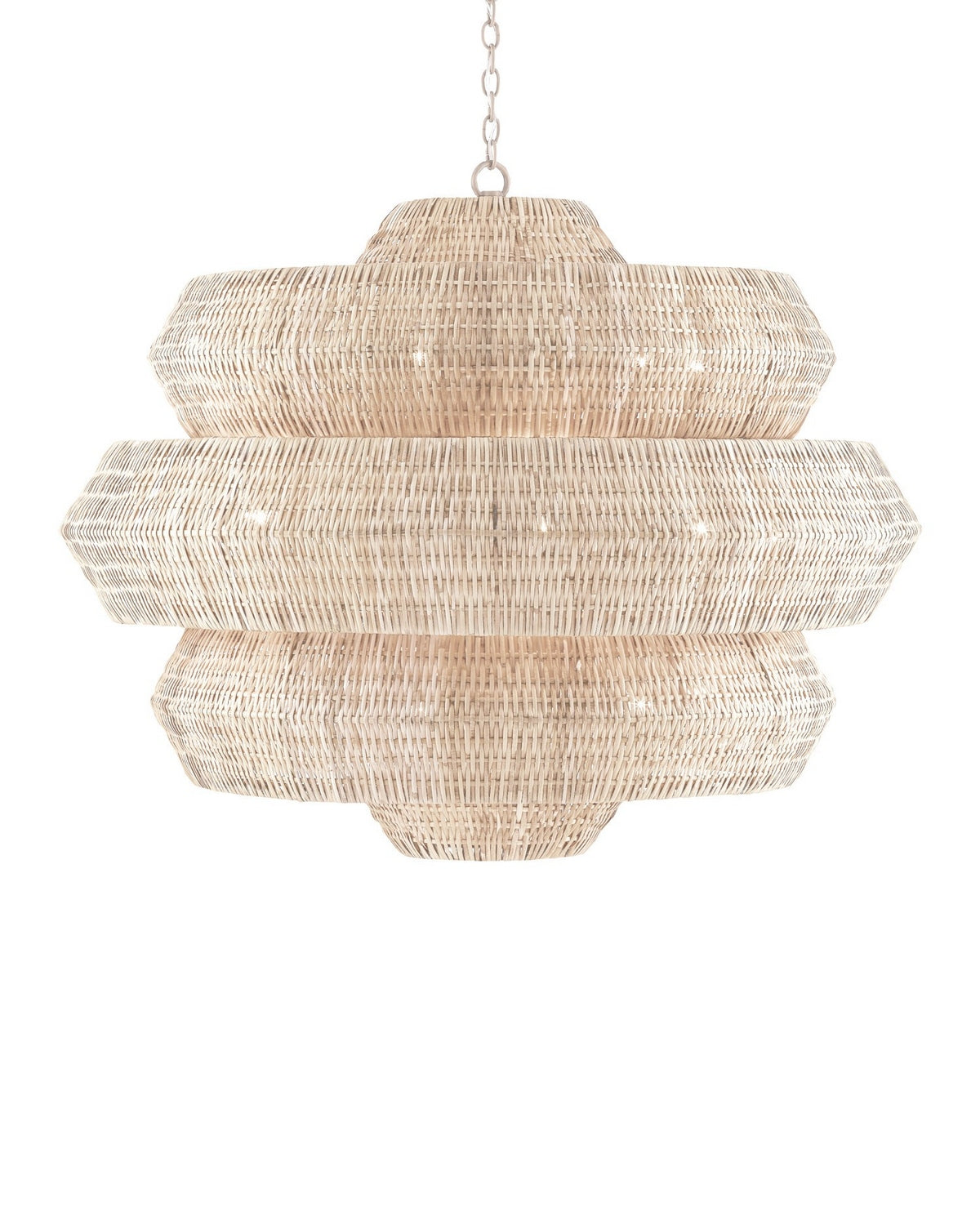 Currey and Company - 9000-1315 - 18 Light Chandelier - Antibes - Bleached Natural/Snow White