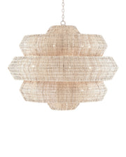 Currey and Company - 9000-1315 - 18 Light Chandelier - Antibes - Bleached Natural/Snow White