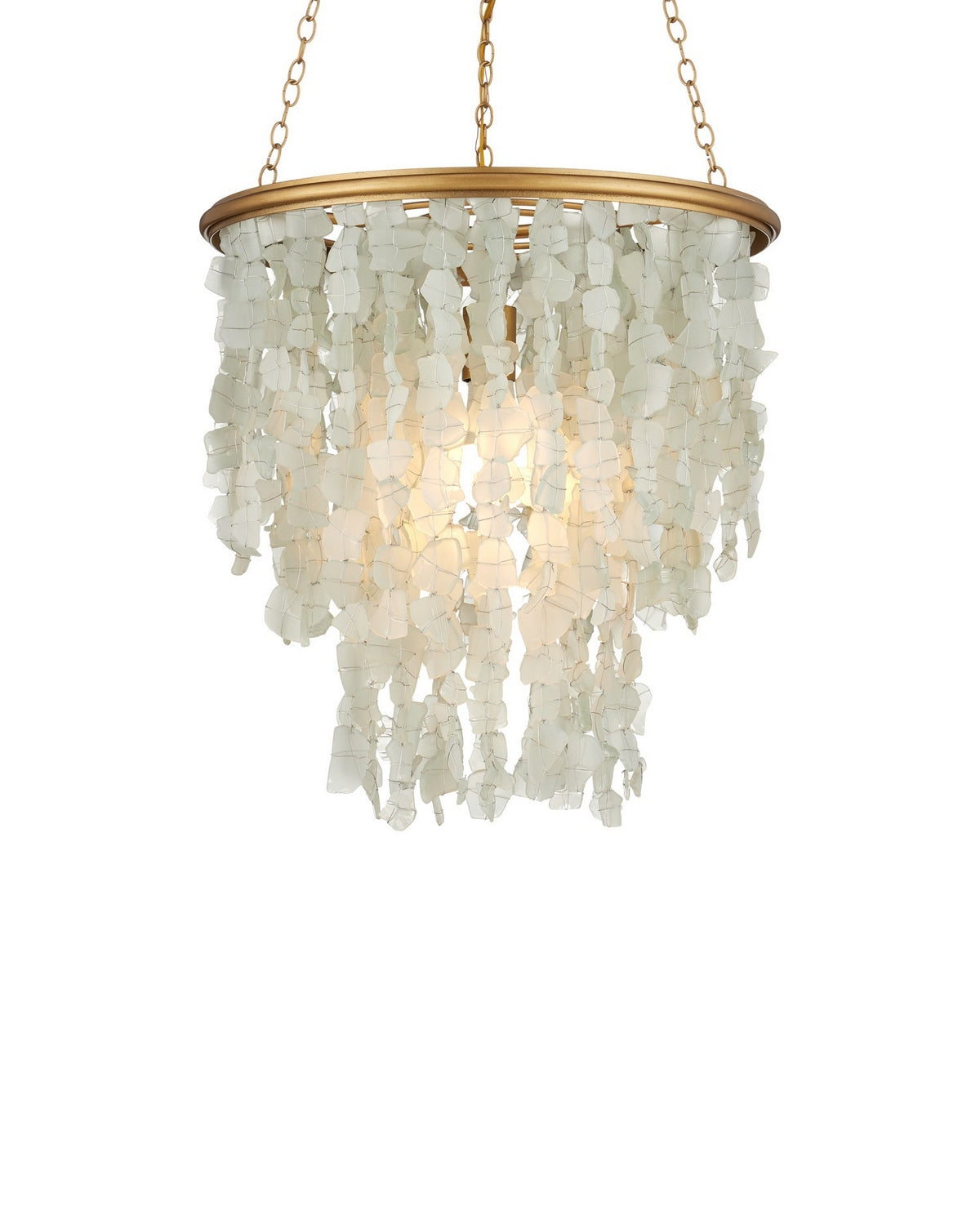 Currey and Company - 9000-1317 - One Light Chandelier - Verre de Mer - Seaglass/Contemporary Gold