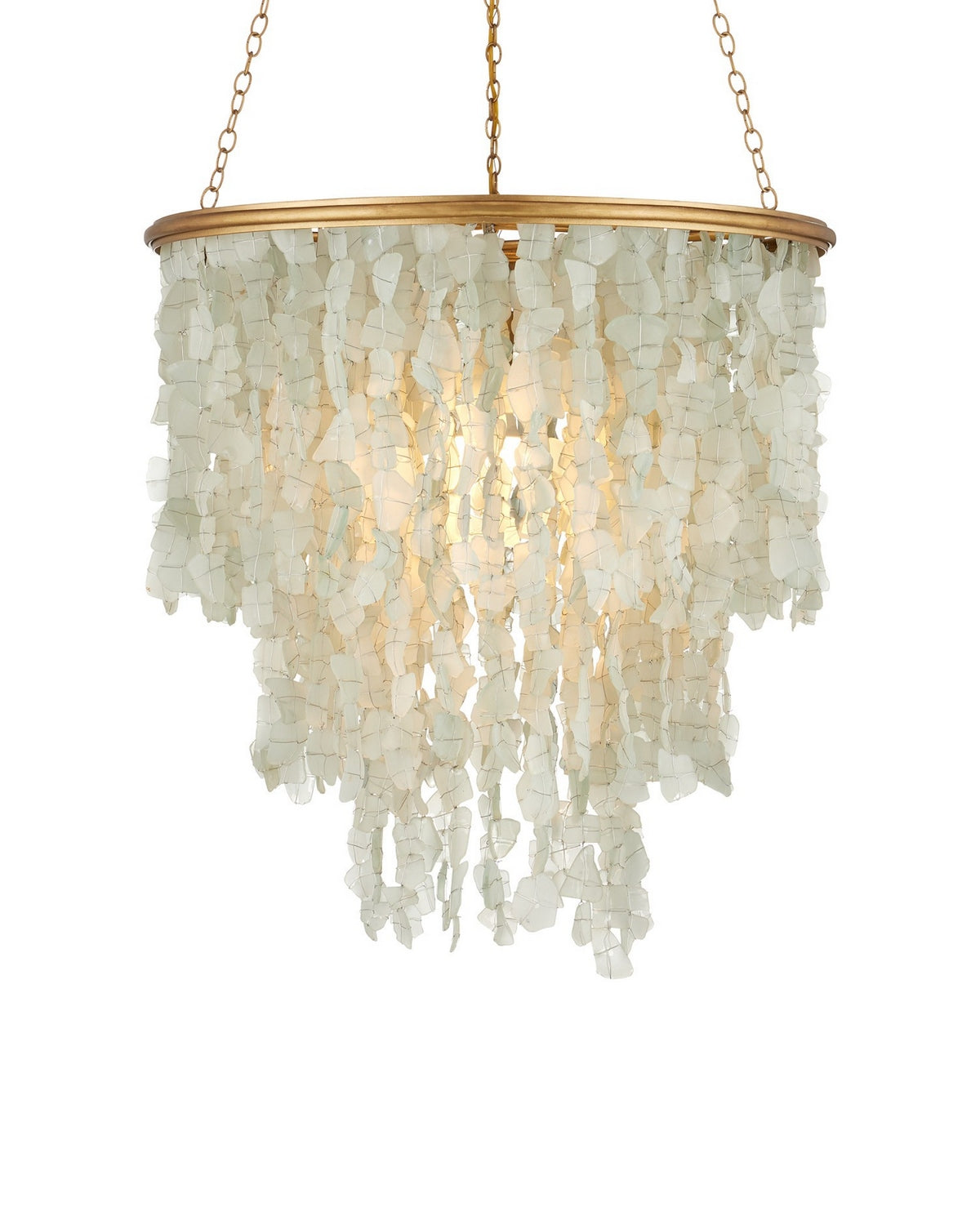 Currey and Company - 9000-1318 - One Light Chandelier - Verre de Mer - Seaglass/Contemporary Gold