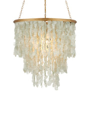 Currey and Company - 9000-1318 - One Light Chandelier - Verre de Mer - Seaglass/Contemporary Gold