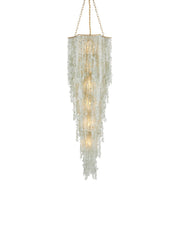 Currey and Company - 9000-1319 - Six Light Chandelier - Verre de Mer - Seaglass/Contemporary Gold