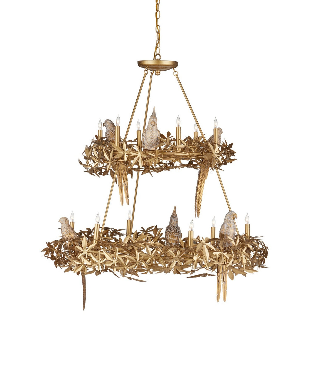 Currey and Company - 9000-1321 - 12 Light Chandelier - Aviary - Swedish Gold