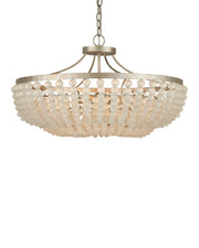 Currey and Company - 9000-1323 - Four Light Semi-Flush Mount - Chanteuse - Frosted/Silver Granello