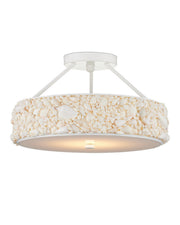 Currey and Company - 9000-1324 - LED Semi-Flush Mount - Turbinella - Natural/Sugar White/White