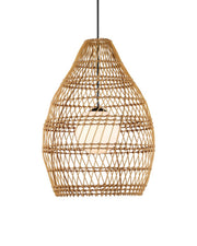 Currey and Company - 9500-0016 - One Light Pendant - Fishtrap - Natural/Black/Frosted White
