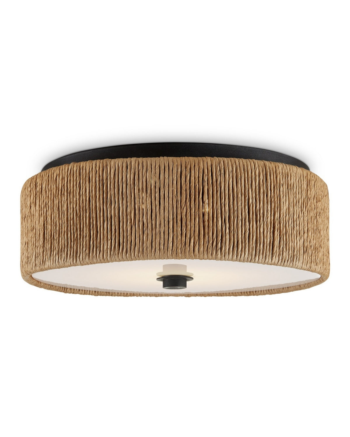 Currey and Company - 9999-0061 - LED Flush Mount - Brownell - Natural/Blacksmith/White