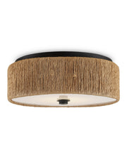 Currey and Company - 9999-0061 - LED Flush Mount - Brownell - Natural/Blacksmith/White
