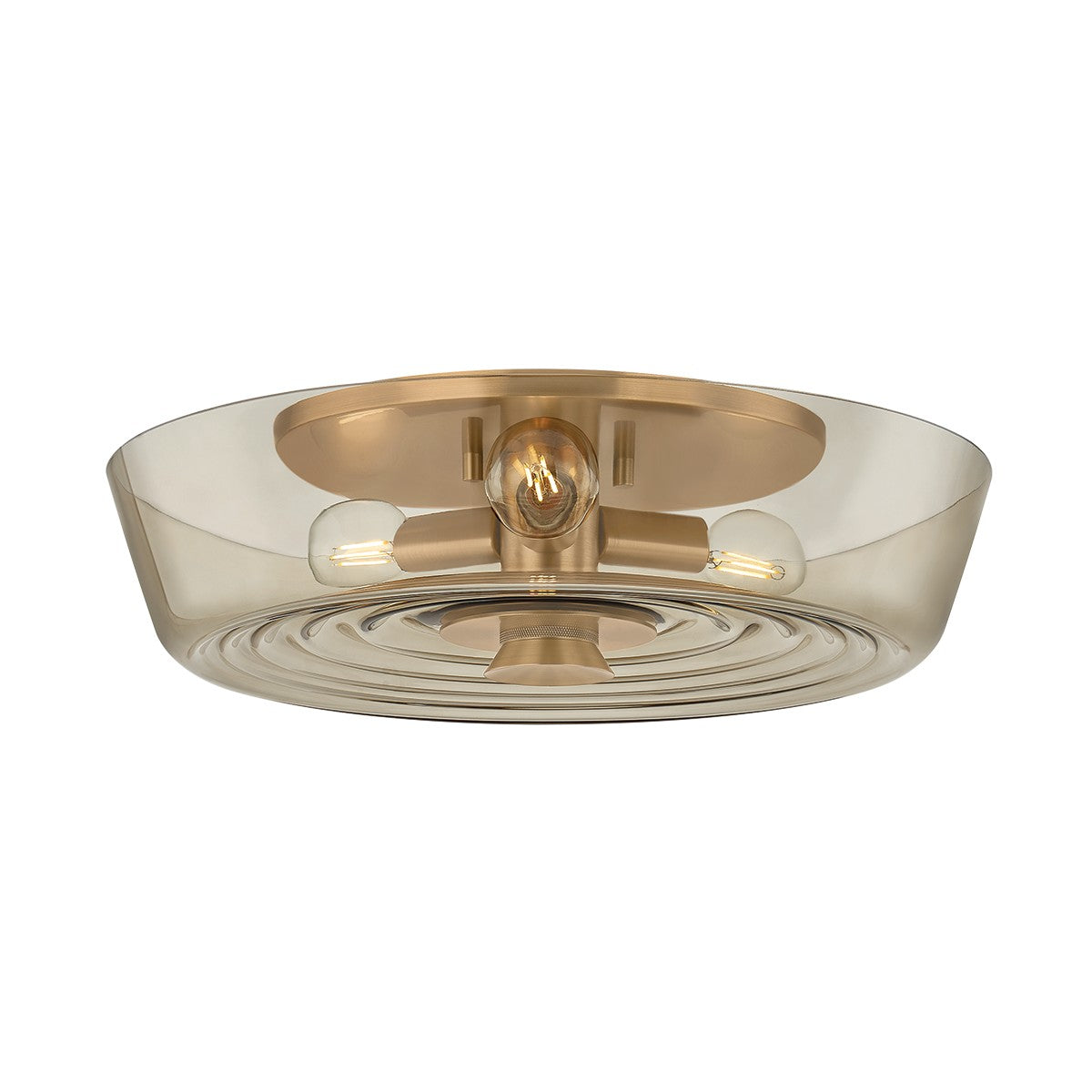 Troy Lighting - C3916-PBR - Three Light Flush Mount - Theodore - Patina Brass