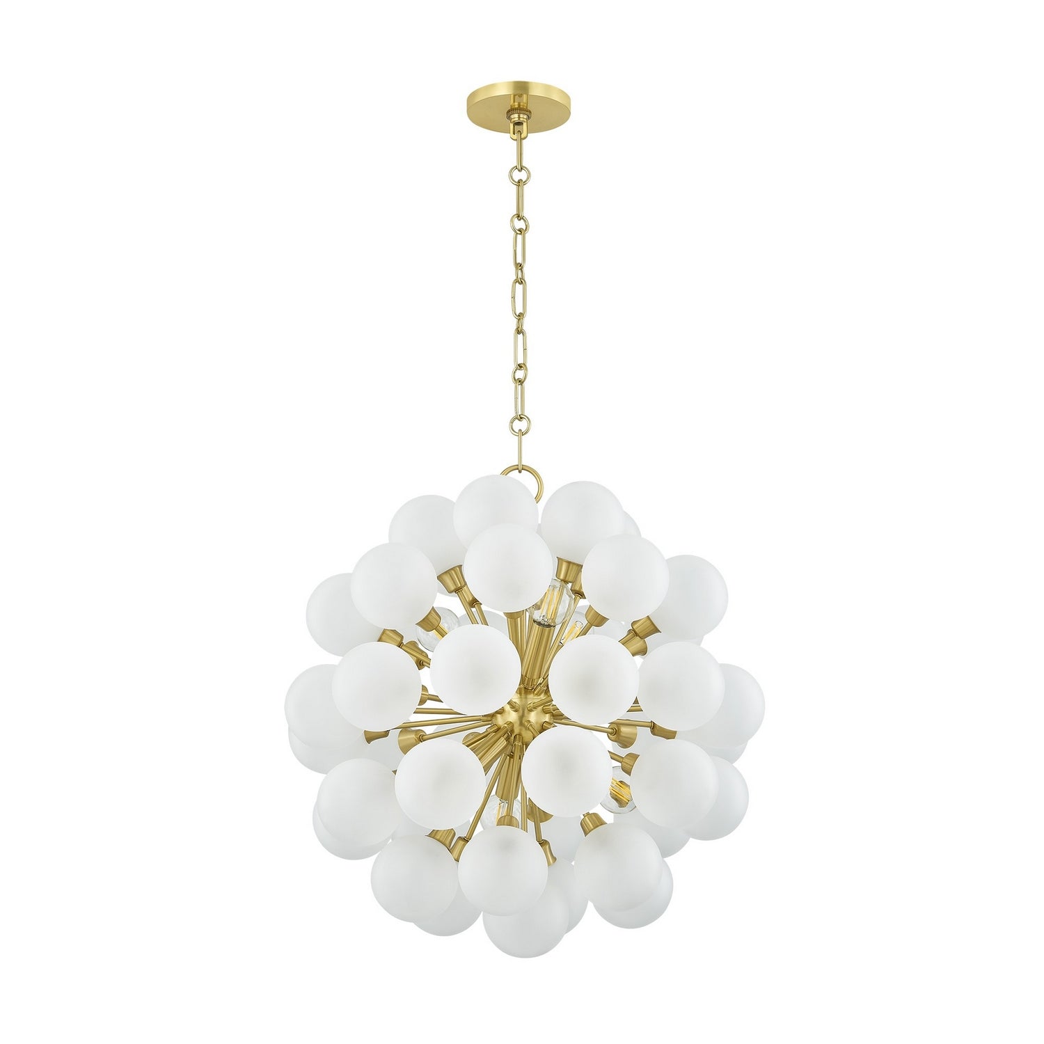 Mitzi - H1087806-AGB - Six Light Chandelier - Antoneta - Aged Brass
