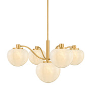 Mitzi - H1093805-AGB - Five Light Chandelier - Kristen - Aged Brass
