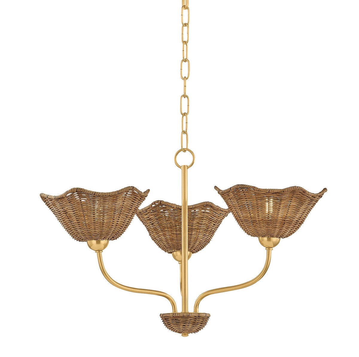 Mitzi - H1101803-AGB - Three Light Chandelier - Kehlani - Aged Brass