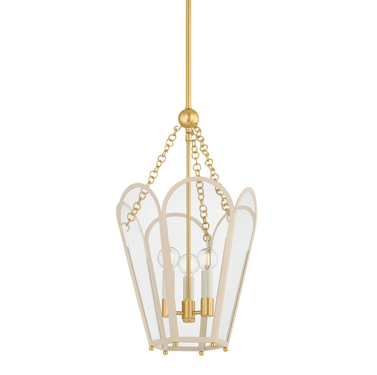 Mitzi - H1132703-AGB/SBQ - Three Light Lantern - Clarisse - Aged Brass