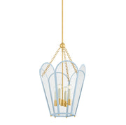 Mitzi - H1132704-AGB/SAO - Four Light Lantern - Clarisse - Aged Brass