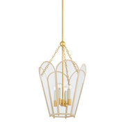 Mitzi - H1132704-AGB/SBQ - Four Light Lantern - Clarisse - Aged Brass