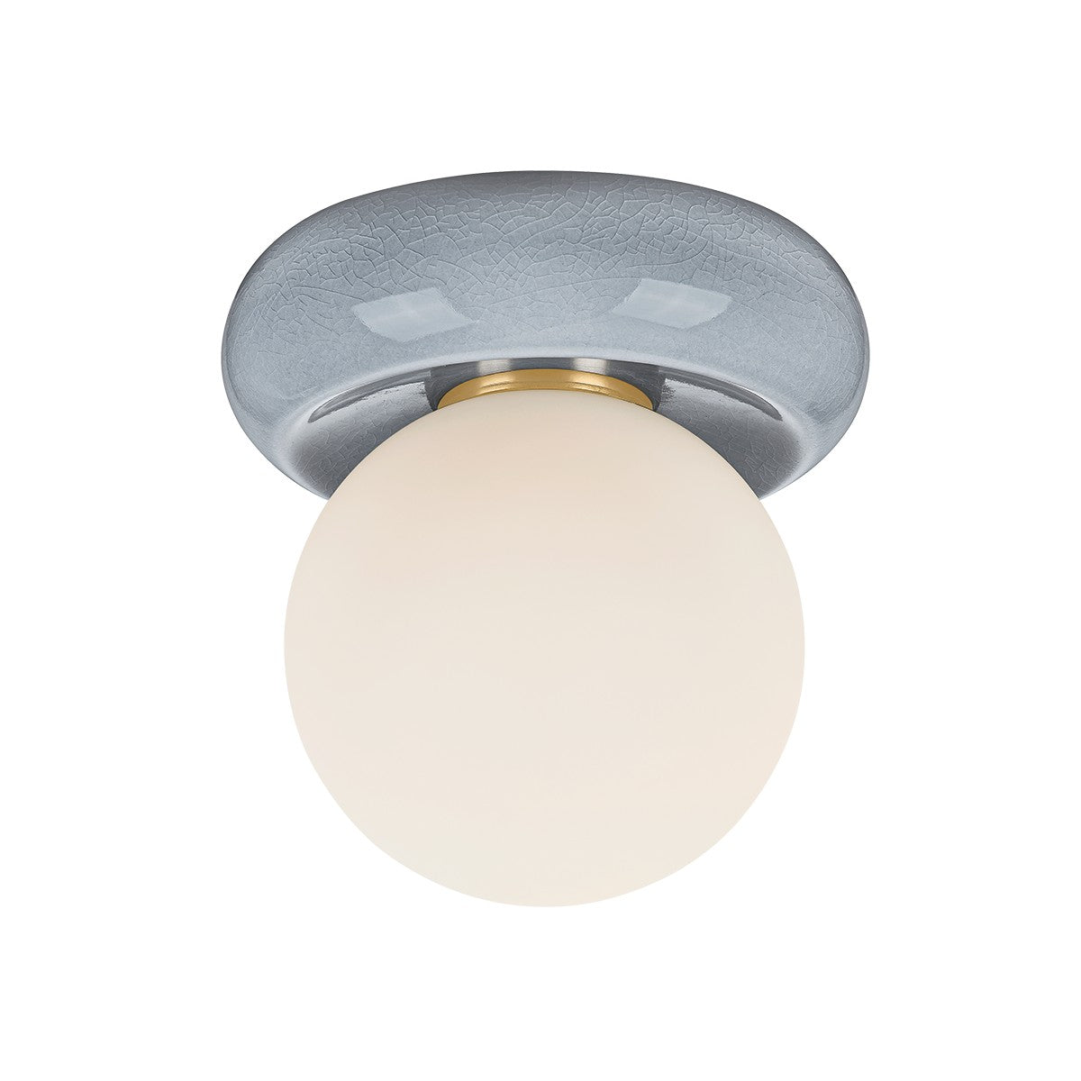 Mitzi - H1160501-AGB/CFK - One Light Flush Mount - Tyra - Aged Brass