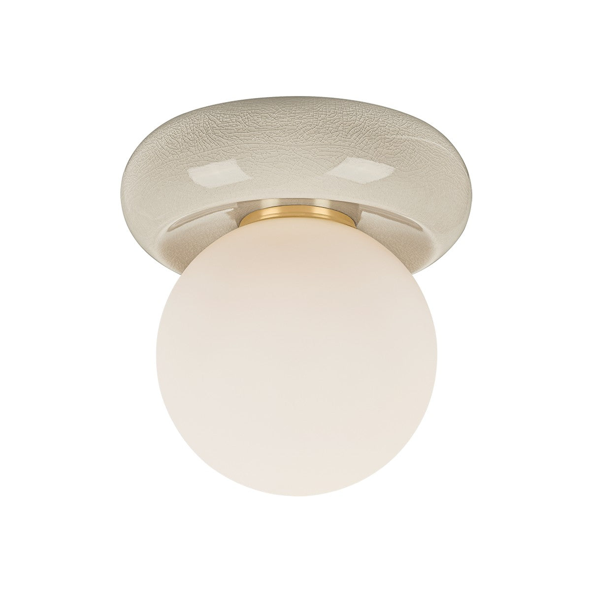 Mitzi - H1160501-AGB/CIC - One Light Flush Mount - Tyra - Aged Brass