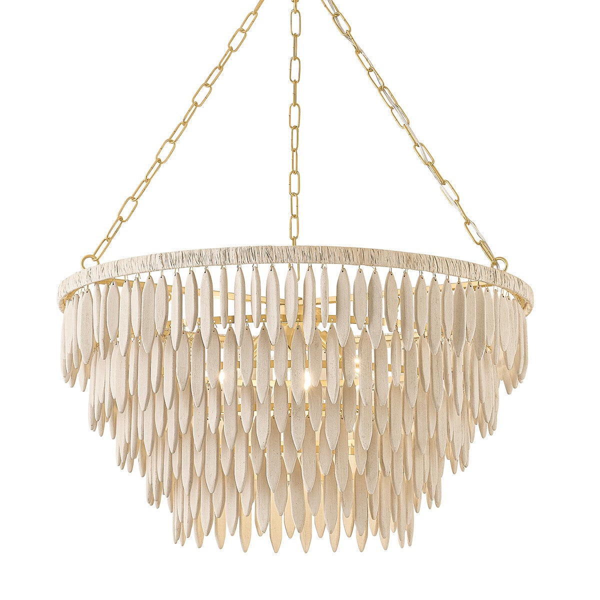 Mitzi - H805805-AGB - Five Light Chandelier - Tiffany - Aged Brass