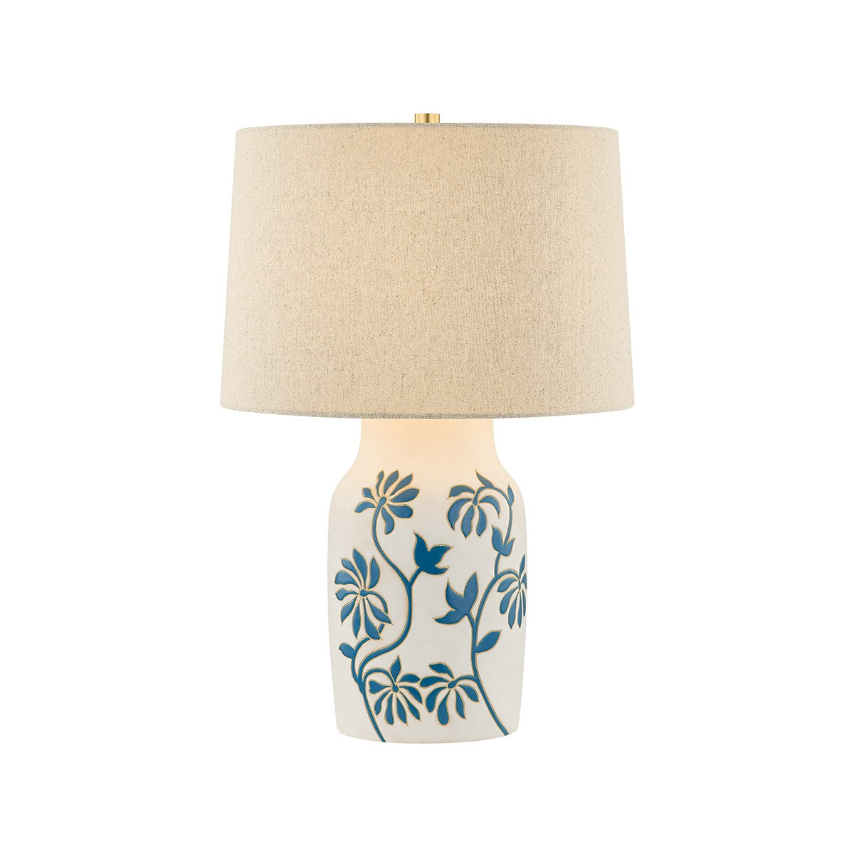 Mitzi - HL1113201-AGB/CWF - One Light Table Lamp - Yazmeen - Aged Brass