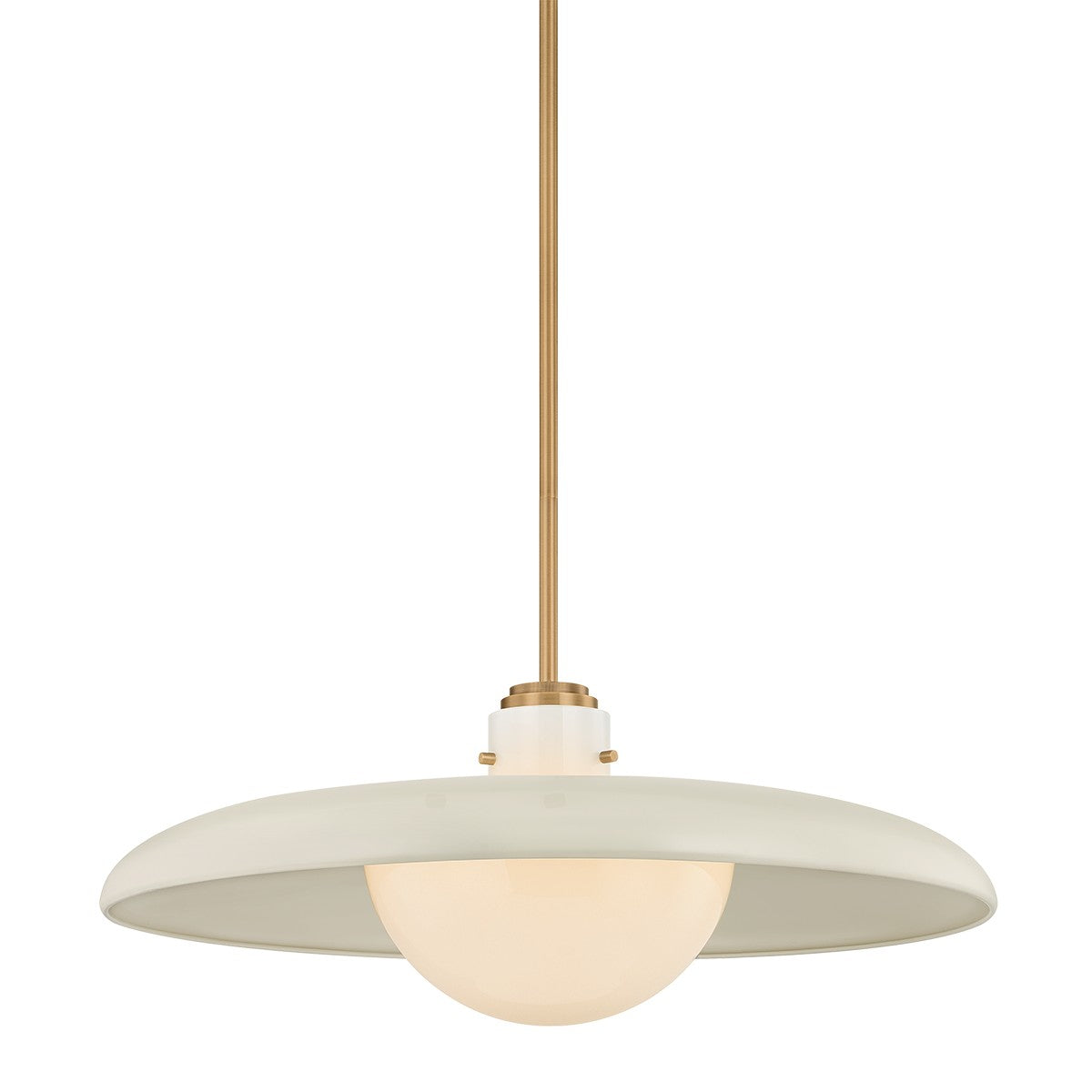 Troy Lighting - F2628-PBR/OW - One Light Pendant - Gustavo - Patina Brass