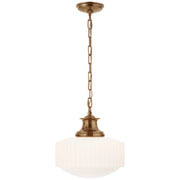Visual Comfort Signature - TOB 5158HAB-WG - One Light Pendant - Milton Road - Hand-Rubbed Antique Brass