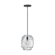 Visual Comfort Modern - SLPD865BCG - One Light Pendant - Audra - Nightshade Black