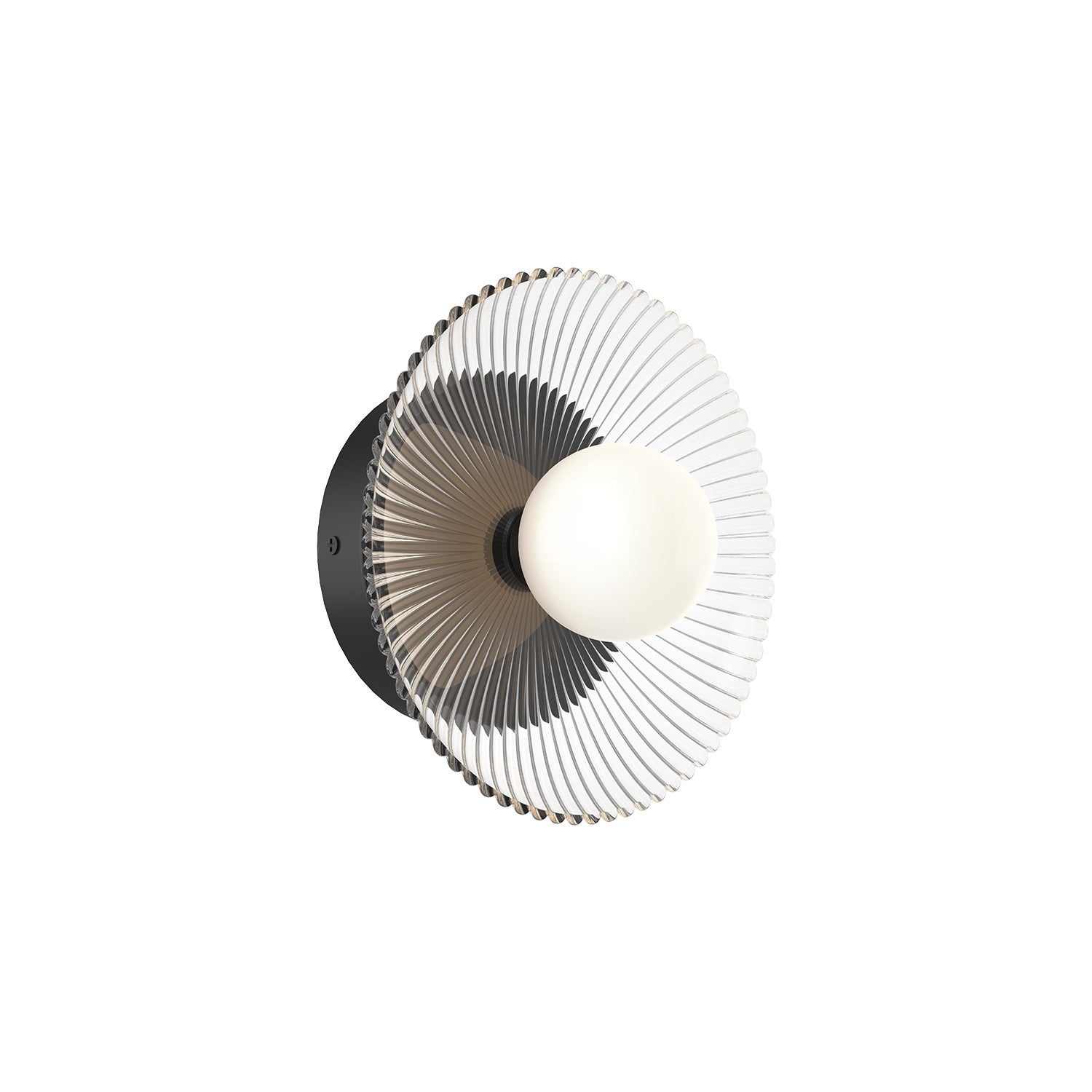 Alora - WV417510MBCR-UNV - LED Wall/Vanity - Hera - Matte Black/Clear Ribbed Glass