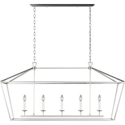Visual Comfort Studio - 6692605-962 - Five Light Linear Chandelier - Dianna - Brushed Nickel