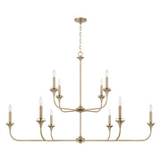 Capital Lighting - 448901AD - Ten Light Chandelier - Presley - Aged Brass