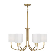 Capital Lighting - 459561AD-716 - Six Light Chandelier - Adrian - Aged Brass