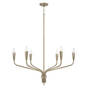 Capital Lighting - 460461ANB - Six Light Chandelier - Palmer - Antiqued Brass