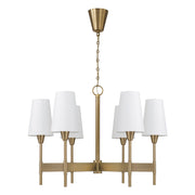 Capital Lighting - 460861AD-718 - Six Light Chandelier - Leland - Aged Brass