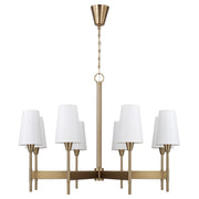 Capital Lighting - 460881AD-718 - Eight Light Chandelier - Leland - Aged Brass