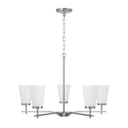 Capital Lighting - 461051BN-660 - Five Light Chandelier - Drake - Brushed Nickel