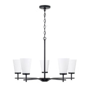 Capital Lighting - 461051MB-660 - Five Light Chandelier - Drake - Matte Black
